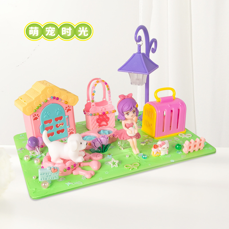 女の子 DIY 手作りクリーム接着剤材料パッケージギフトボックスセットクリエイティブ手作りショップ教育屋台おもちゃ卸売|undefined