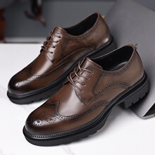 C 46117 Spring New s Brown Formal Shoes ��װƤЬ ŷ���羳��