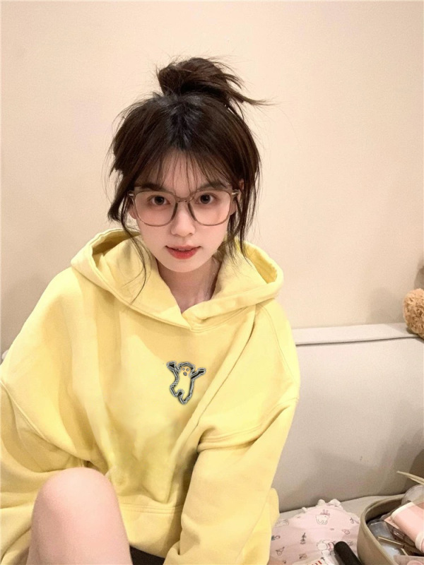重磅纯棉加绒加厚连帽卫衣女秋冬2025新款爆款美式宽松小个子外套|undefined