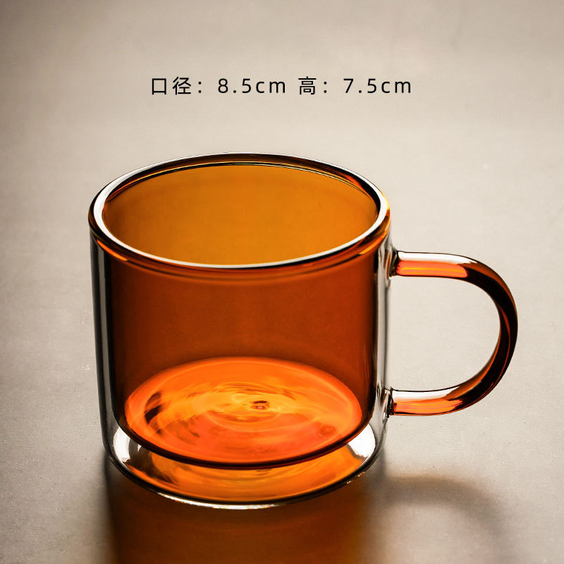 250ml 호박색 이중벽 유리