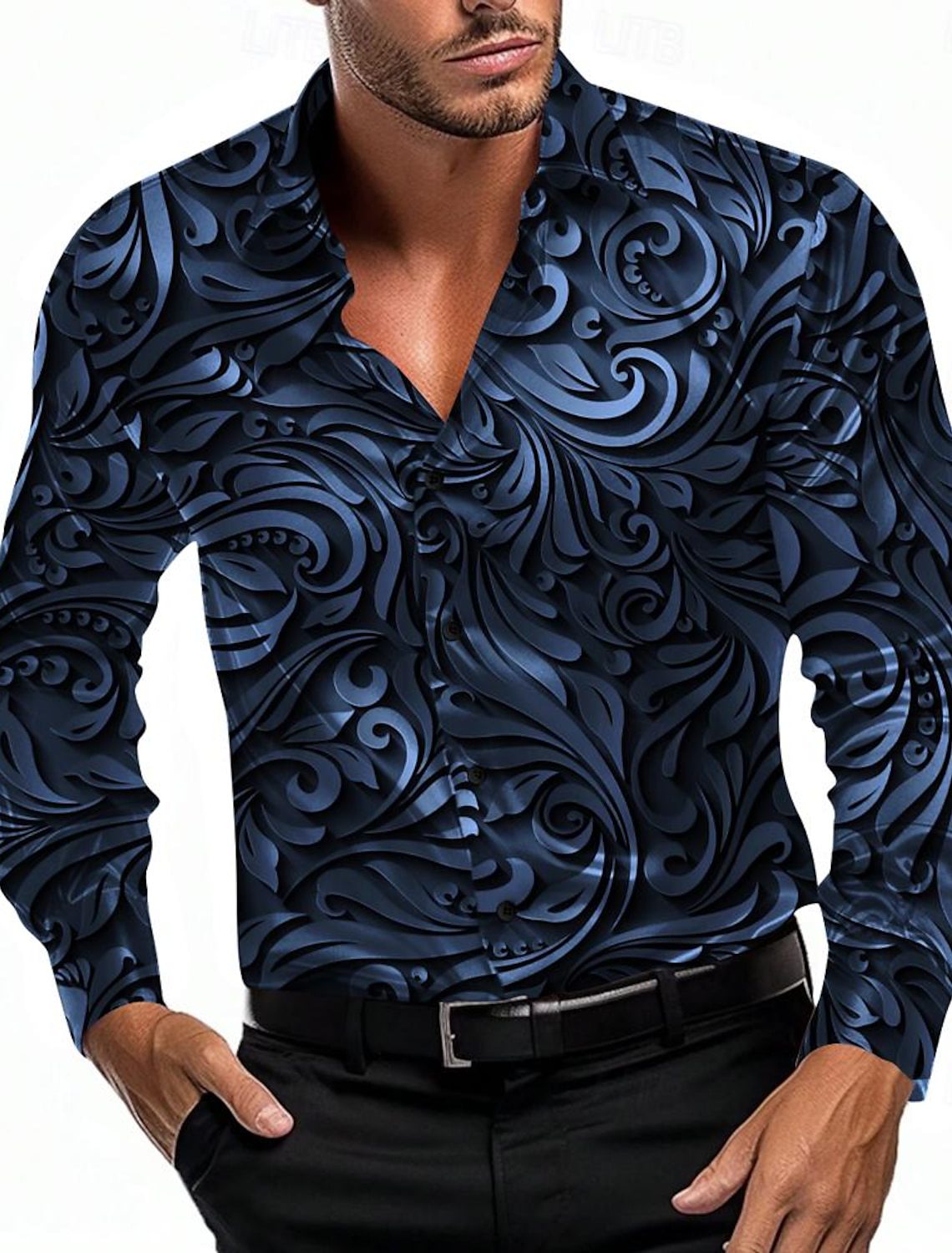 AliExpress Amazon comercio exterior transfronterizo 2025 nueva camisa casual de manga larga para hombre de todo fósforo MB12