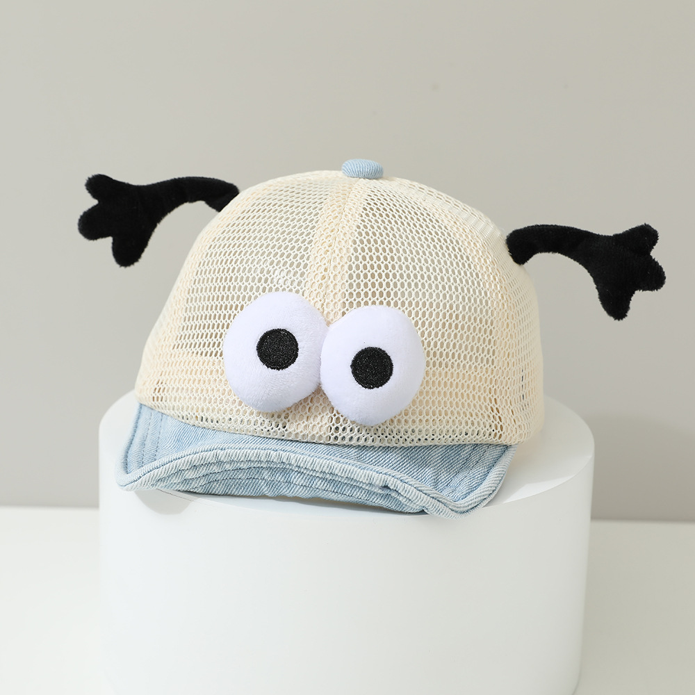 Sombreros para bebés de verano delgados vaqueros de malla transpirables gorras de pato para niños y niñas de mes pequeño sombrero de béisbol protector solar