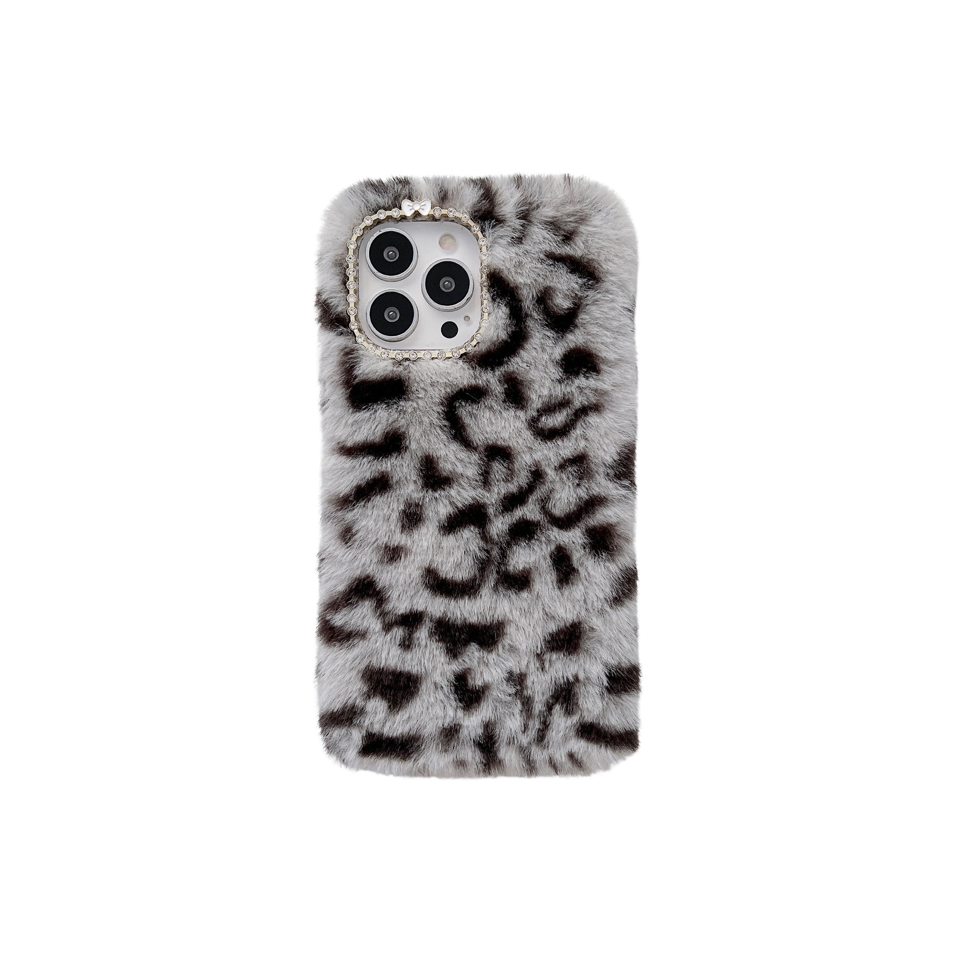 Suitable for iPhone 15 Pro Colorful Leopard Pattern Phone Case Apple 13 Warm Hand Plush_voghion.com