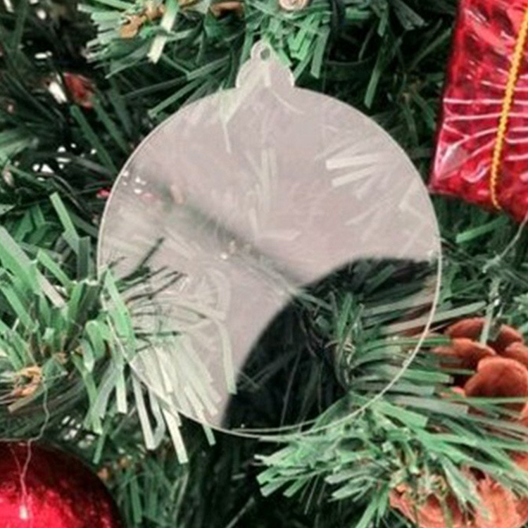 圣诞节跨境热销亚克力圆片 空白亚克力装饰吊坠吊牌 挂件饰品胚胎