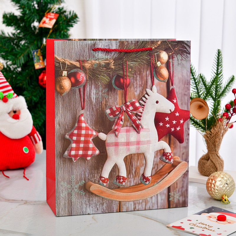 크리스마스 조랑말, 흰색 판지, 중간 크기(1개) 길이 18*가로 8.5*높이 24cm
