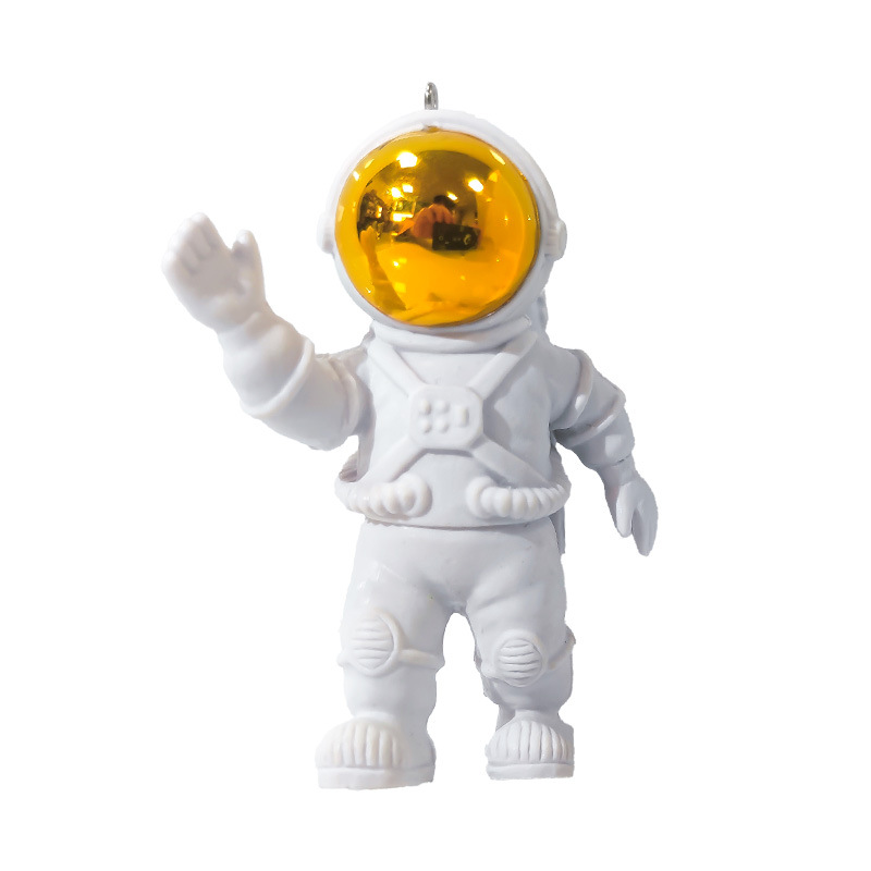 Oro astronauta creativo pecera paisaje decoración buzo hogar paisaje decoración juguete espacio familia