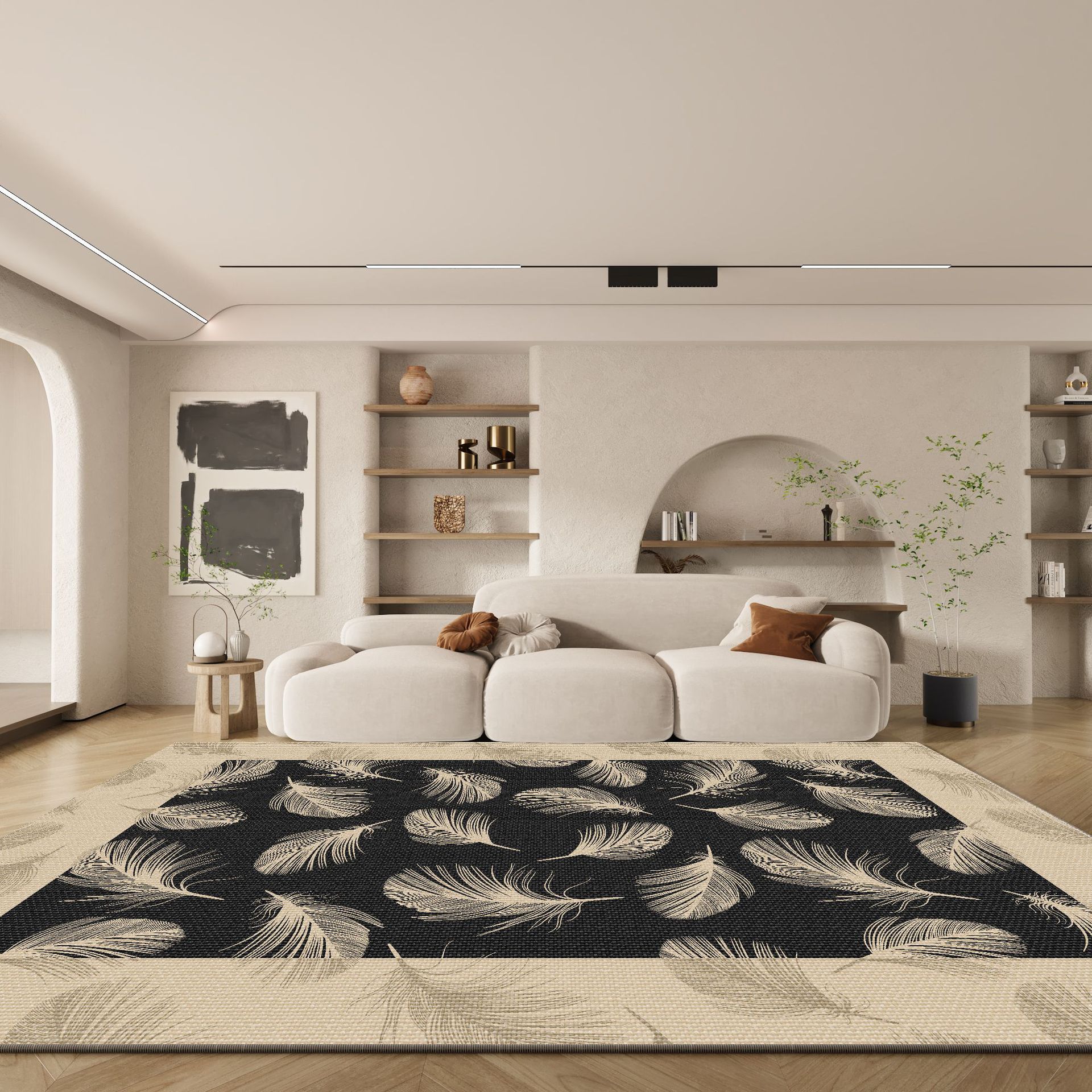 法式復古秘境花園客廳滿鋪地毯家用臥室茶几沙發耐髒防滑圈絨毯