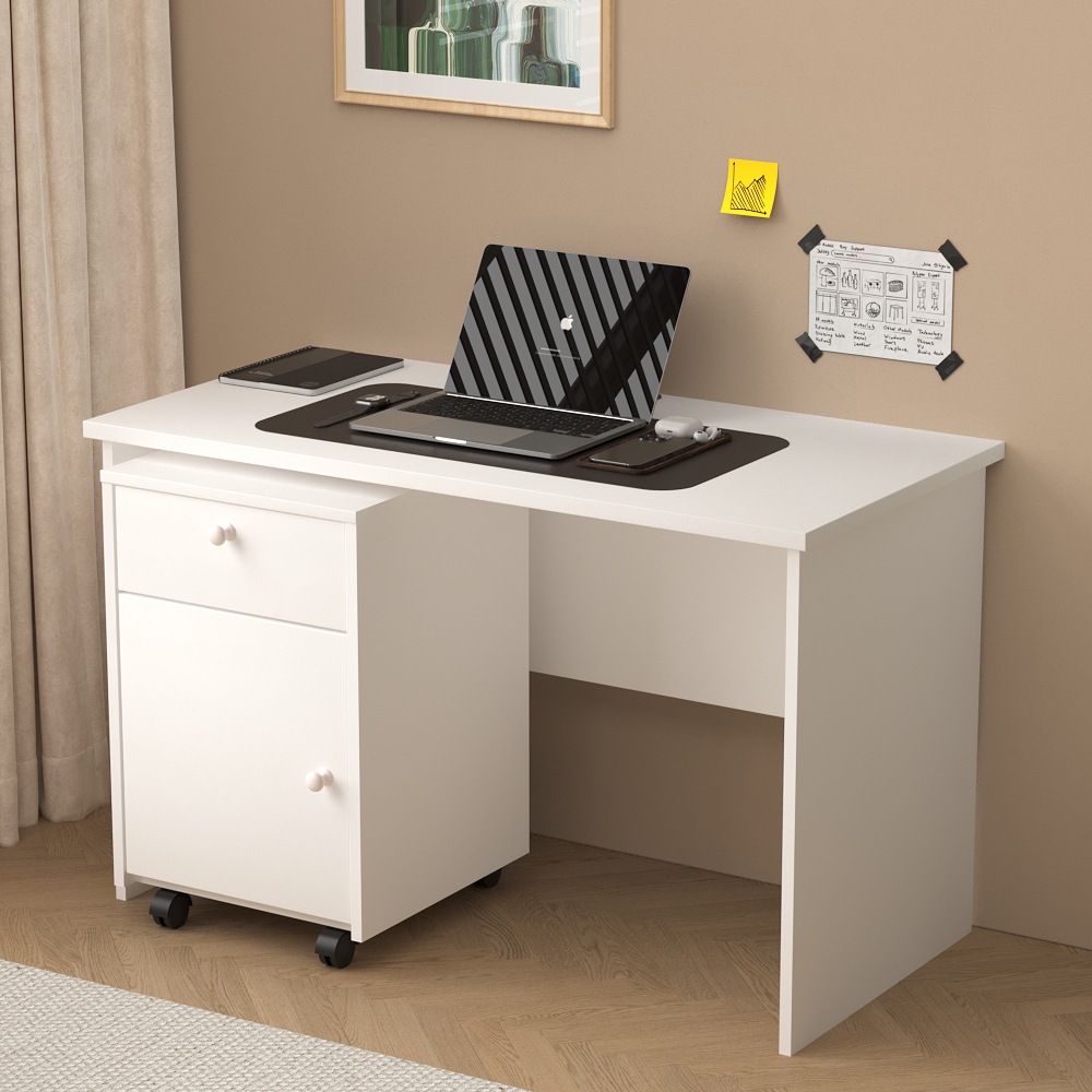 Escritorio de escritorio de computadora transfronteriza dormitorio doméstico de estudiantes esquina simple con cajón móvil escritorio de oficina