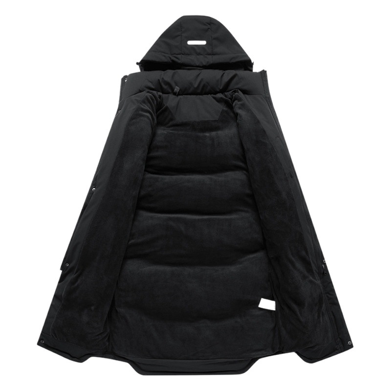 2026 Winter New Long Hooded down Jacket Thickened Warm Couple's Coat Reflective Long Coat