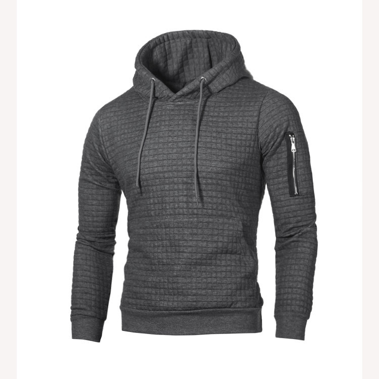 Felpa con cappuccio jacquard uomo maniche lunghe giacca calda_voghion.com