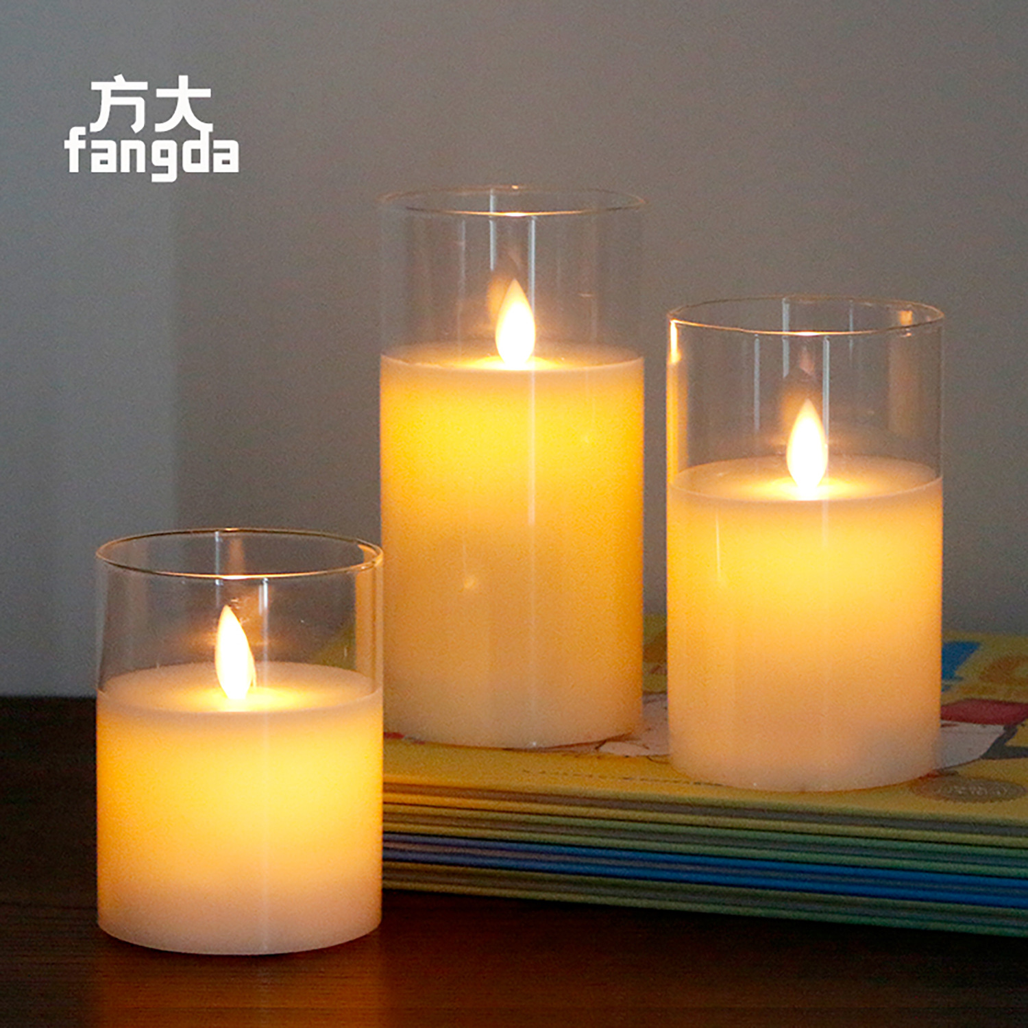 led电子蜡烛灯塑料玻璃罩摇摆一体杯仿真婚庆酒吧餐厅烛光装饰灯