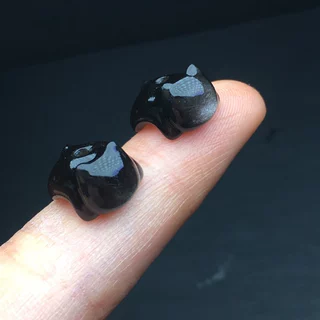 银曜石趴猫小猫卡扣隔珠隔片散珠隔珠手工diy手链串珠配件