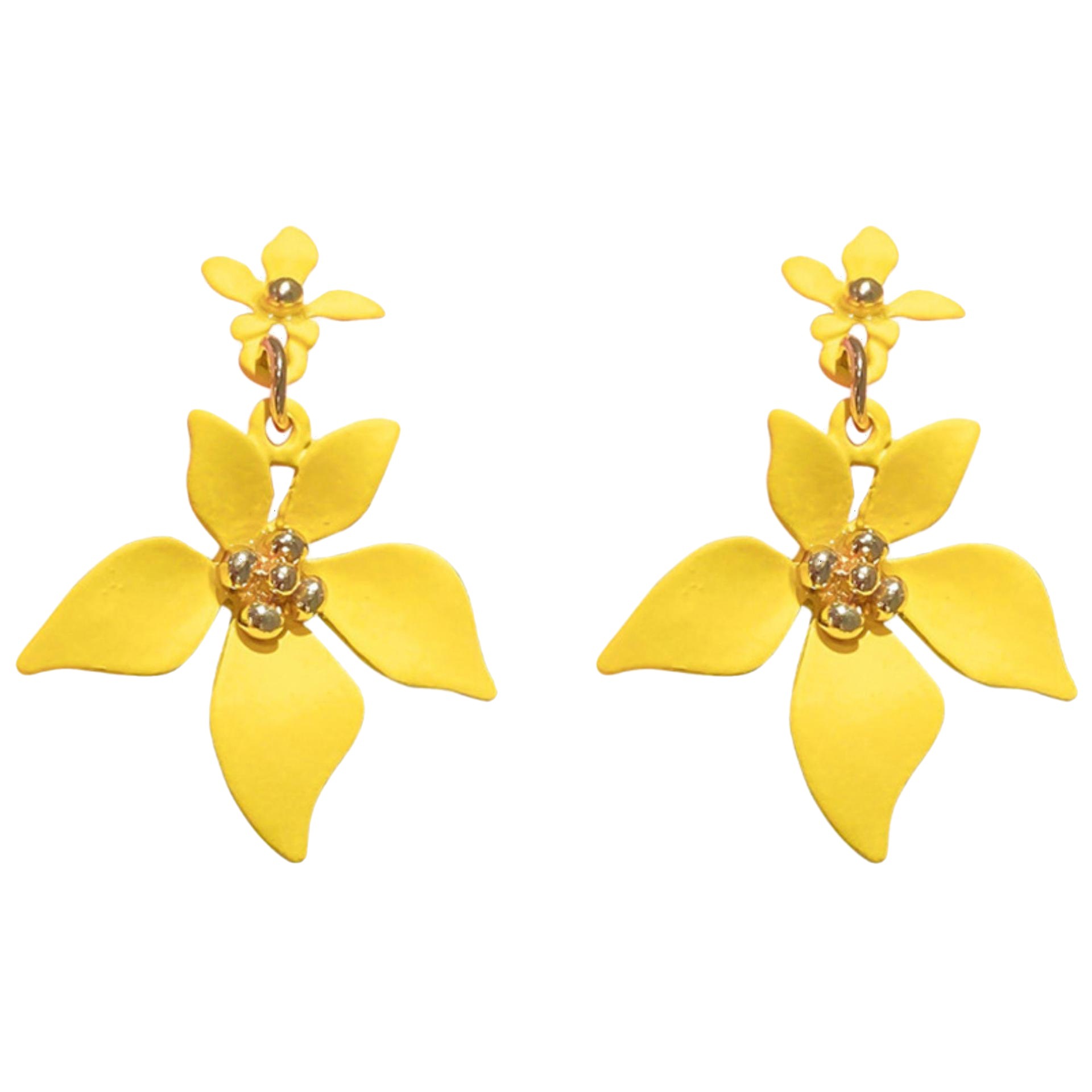 Orecchini pendenti a foglia in argento 925 stile floreale_voghion.com