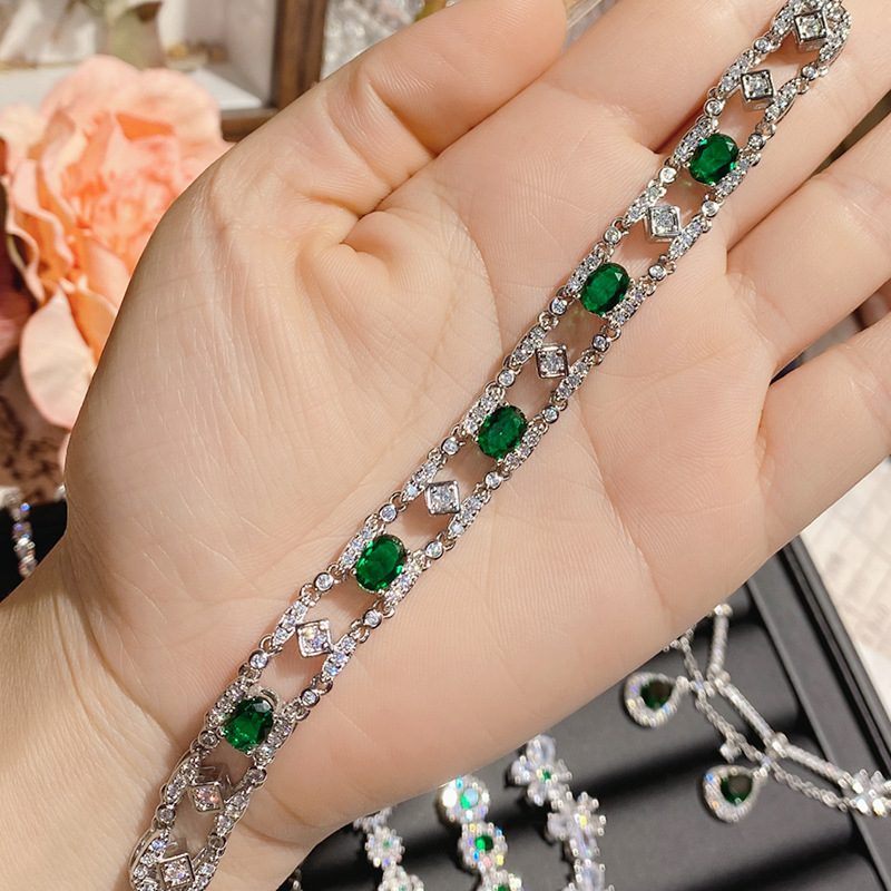 20g Weight Copper Pendant Material Artificial Gemstones Inlay Material Bracelets Classification Copper Chain Material 1 Piece Quantity Holiday, Daily Occasion Copper Material Geometric Pattern Women's Gender Inlay Design Elegant, Retro Style Copper Inlay Geometric Artificial Gemstones Bracelets 5