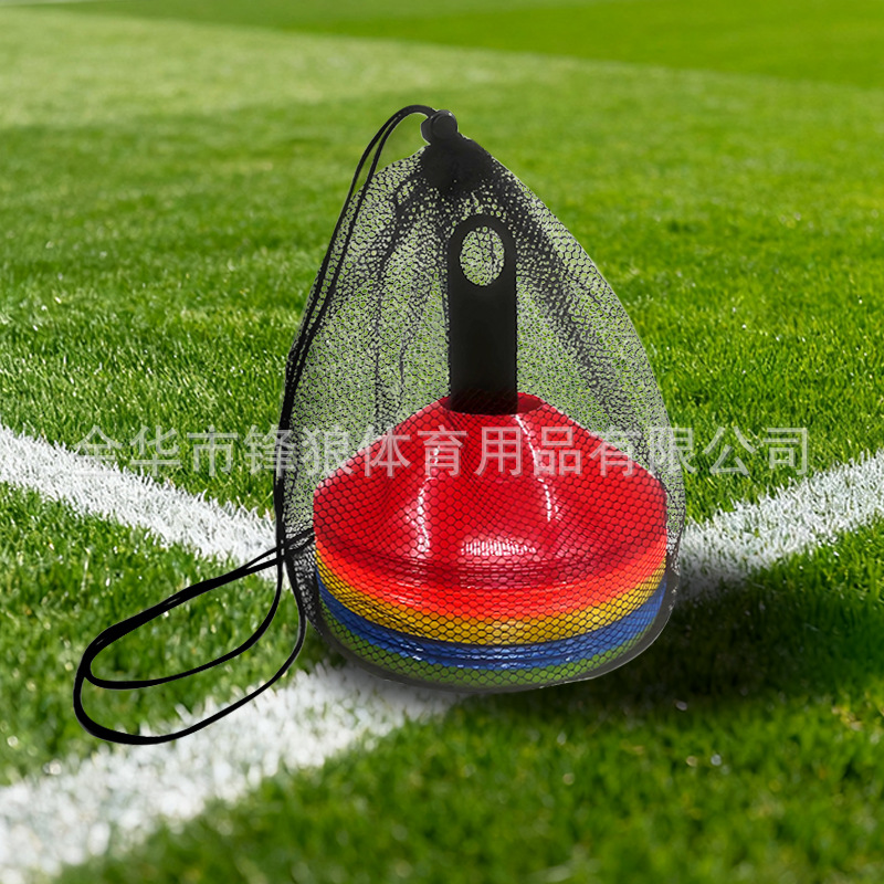 Placa de logotipo de entrenamiento de fútbol logo tubo obstáculo logo cono redondo boca logo placa logo cono fábrica pelo liso