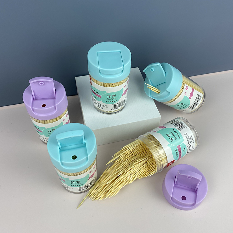 Miaocai flip-top screw cap bottle 500 bamboo toothpicks for one-time cleaning, direct supply from the manufacturer pic 10
