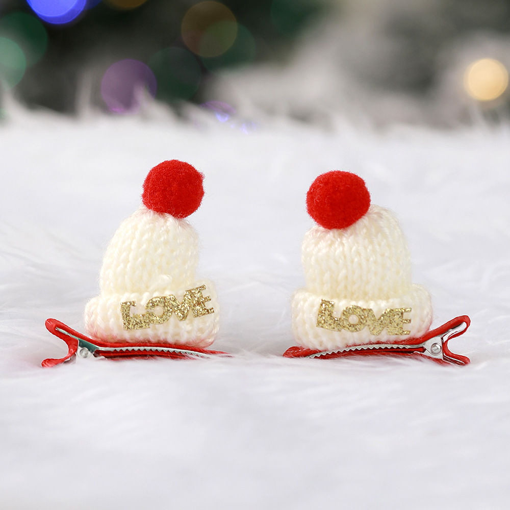 JF08白金字毛线发夹 (2)