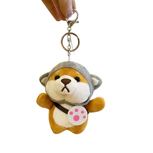 Small Dog Plush Doll Schoolbag Keychain Cute Backpack Toy Key Hook Corgi Shiba Dog Ornament Keychain