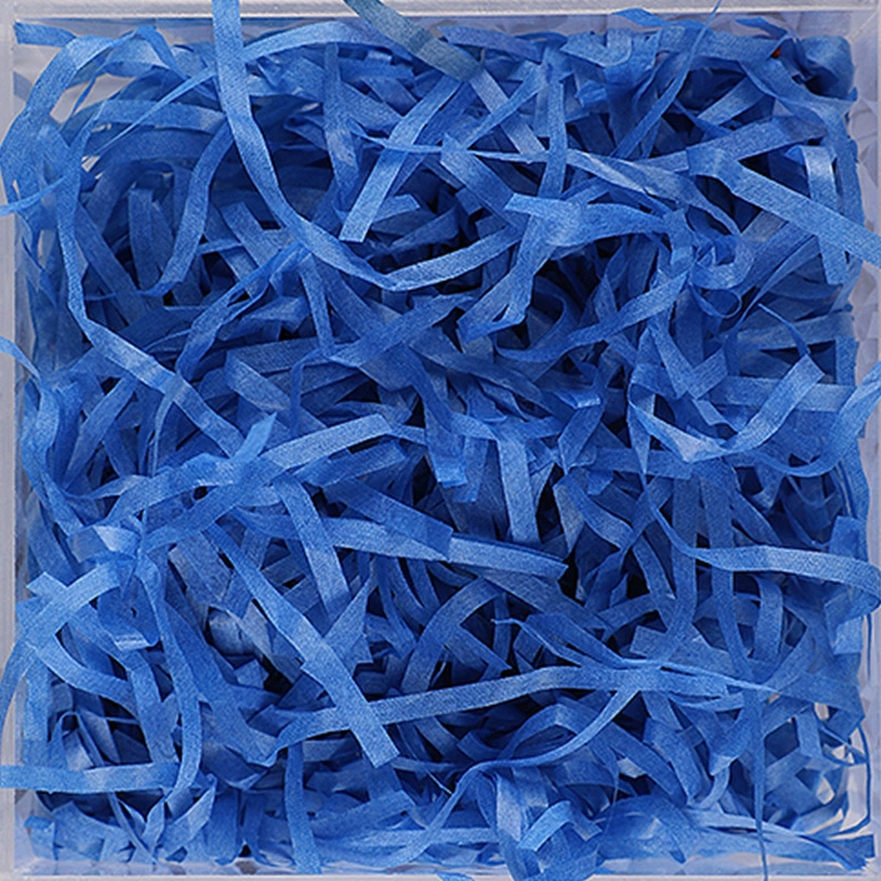 Фабричная продажа коробка подарочная из хлопка бумажной крошки (crushed paper silk) и травяной стебель из шелковой ткани, пасхальная-fold заполнение бумажными волокнами 20 грамм