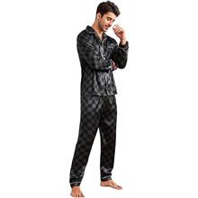 G 13521 Simulated Silk Jacquard Check Pajamas �Ứ����˯��