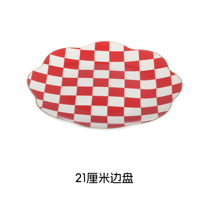 高温デカール加工、シンプルなスタイル、高級感、お手入れ簡単、バレンタインデーの陶器食器セット、ボウル、カップ、食器|undefined
