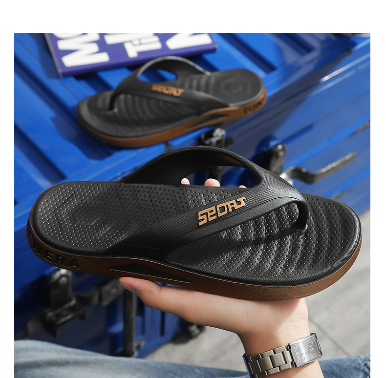 Pantofole personalizzate a spina di pesce per capispalla estivi sportivi casual Piedini con clip in PVC Sandali da spiaggia da uomo con fondo piatto_voghion.com