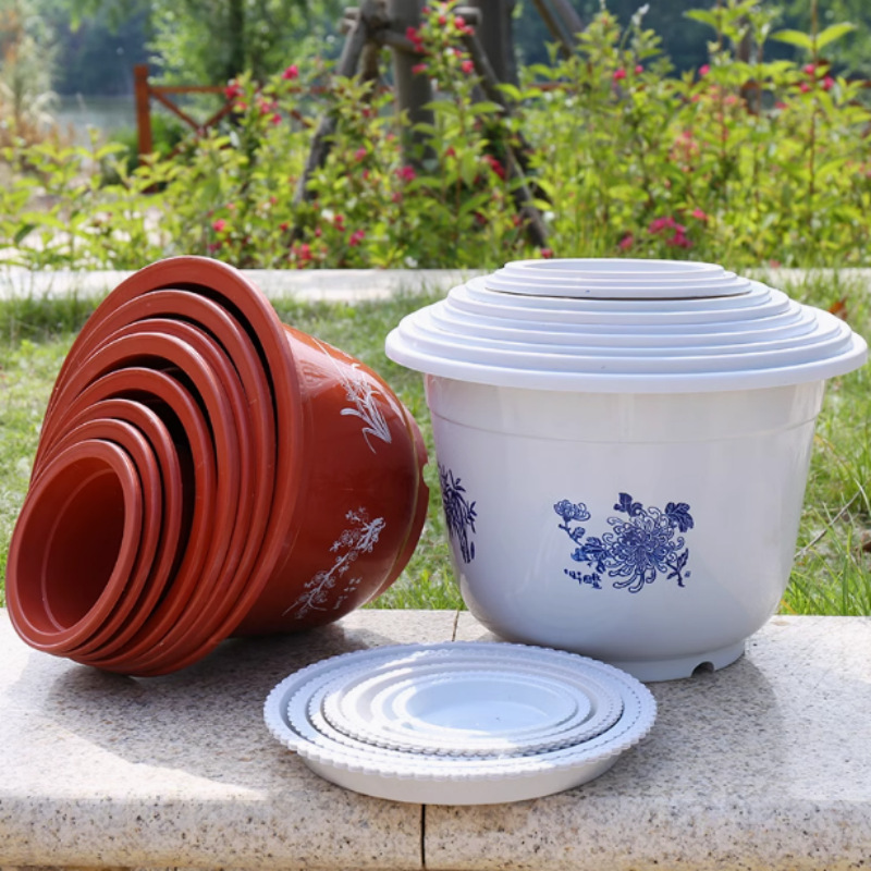 Wholesale Plastic Flower Pot Round Large Thickened Plastic Flower Pot Container Flower and Vegetable Pot Fleshy Seedling Flower Pot Wholesale Plastic Flower Pot Round Large Thickened Plastic Flower Pot Container Flower and Vegetable Pot Fleshy Seedling Flower Pot