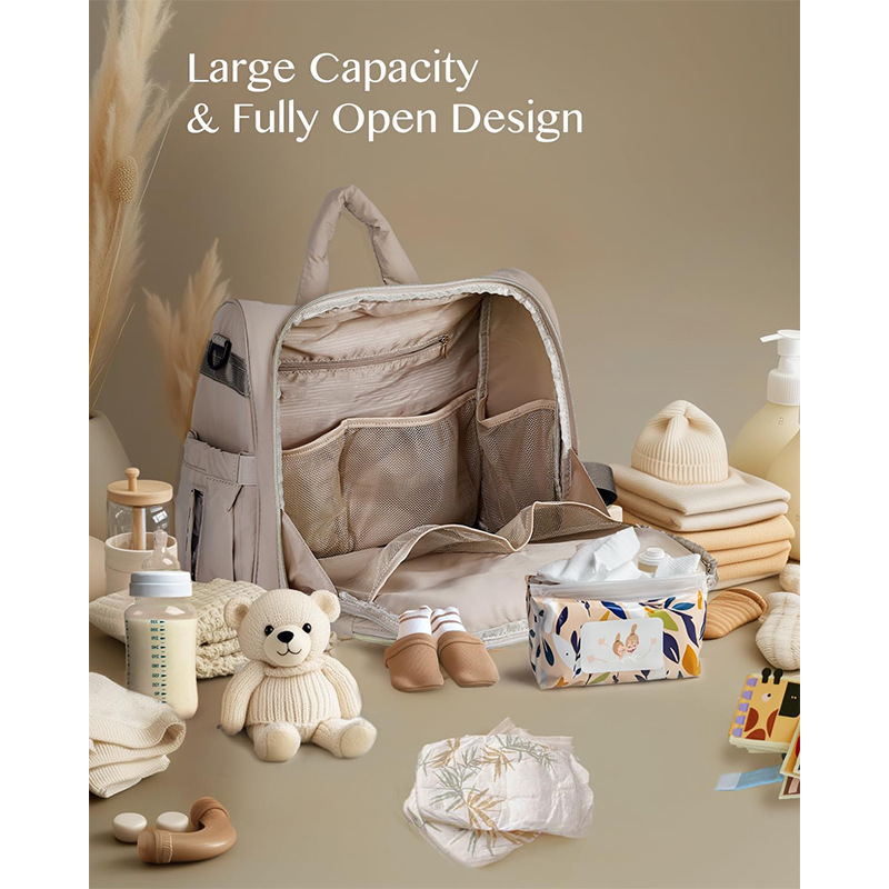 Amazon nuevo bolso de pañales bolso de mano bolso de pañales portátil mochila de aislamiento térmico pañales correa de hombro
