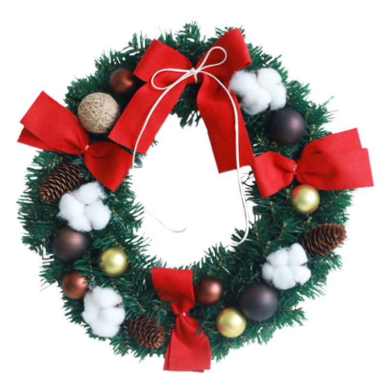 Seda verde nuevo guirnalda de Navidad eucalipto flocado Garland 40CM decoración de la puerta decoraciones transfronterizas