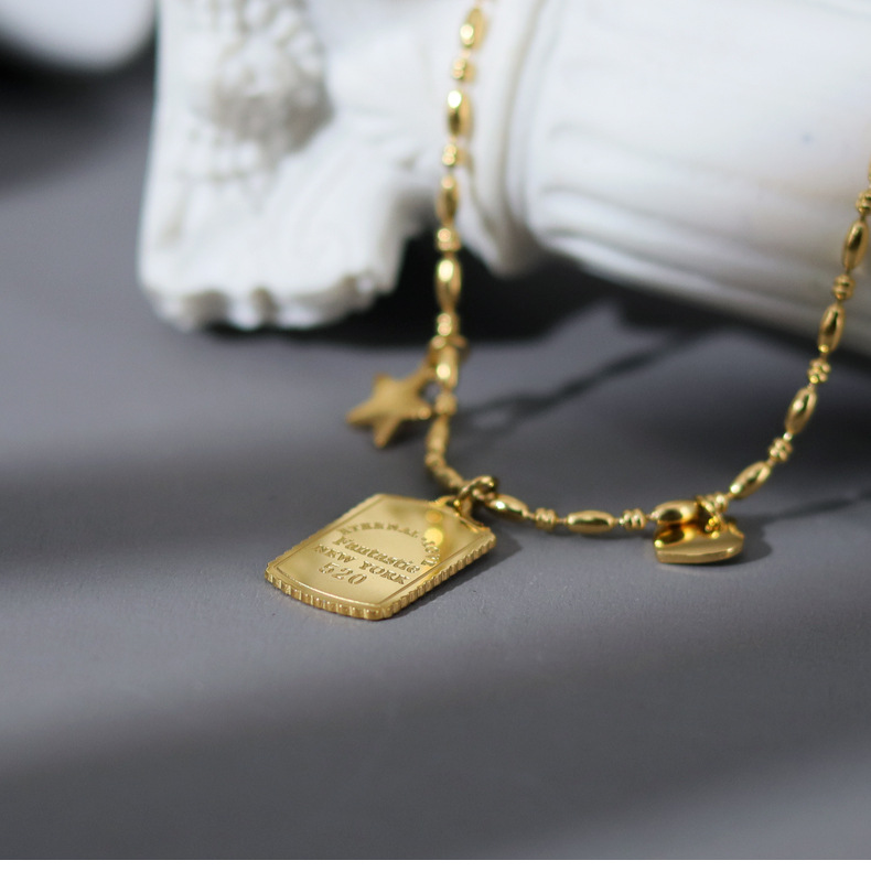 Fashion Geometric Titanium Steel Plating Pendant Necklace 1 Piece