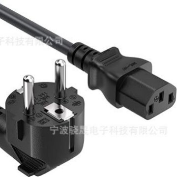 Cable Guide Wire Cee to Iec320C13 Right-Angle Power Cord European Travel Plug Type F Power Cord Cable Guide Wire Cee to Iec320C13 Right-Angle Power Cord European Travel Plug Type F Power Cord