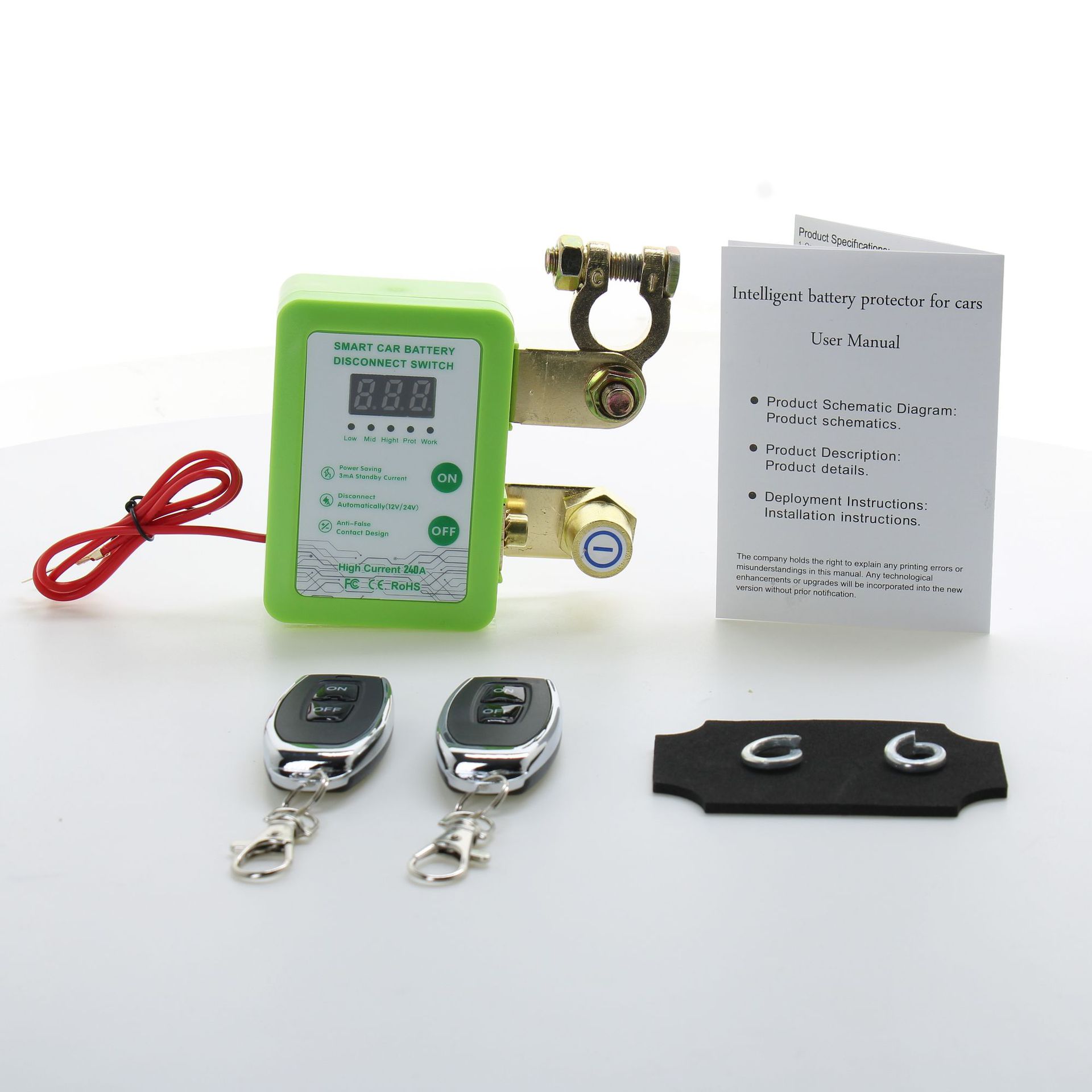 Universal 12V 24V High Current Car Battery Power Off Switch Remote Control