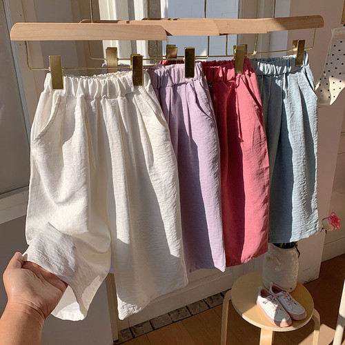 Girl Mountain 2025 Summer Children's Mosquito-Proof Pants Casual Pants Wide Leg Pants Children's Apparel Sports Pants Long Pants
