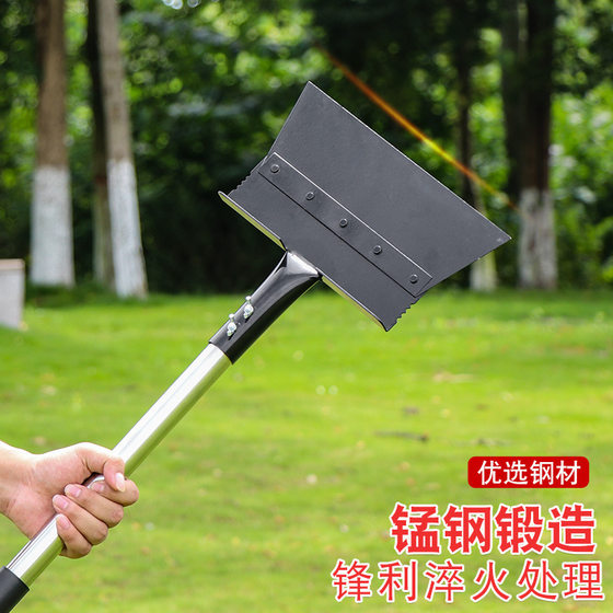 Manganese steel flat shovel chicken excrement shovel breeding pig manure shovel ice shovel skin wall decontamination cleaning shovel agricultural shovel dung artifact