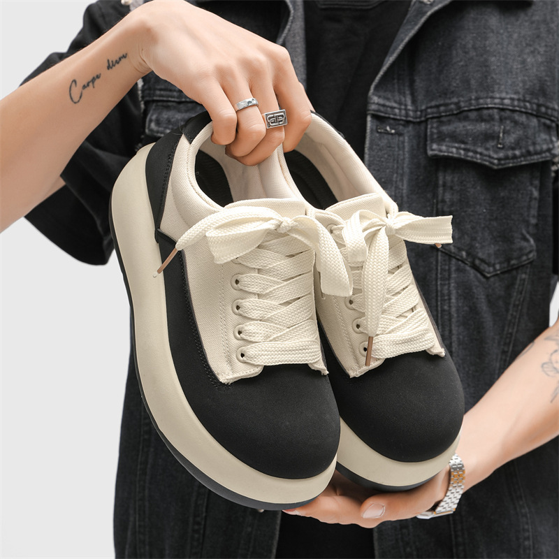 2025 New Thick-Soled Height-Increasing Large-Toe Men's Shoes Trendy Sports Casual Shoes Fashion Loafers Dropshipping Z213