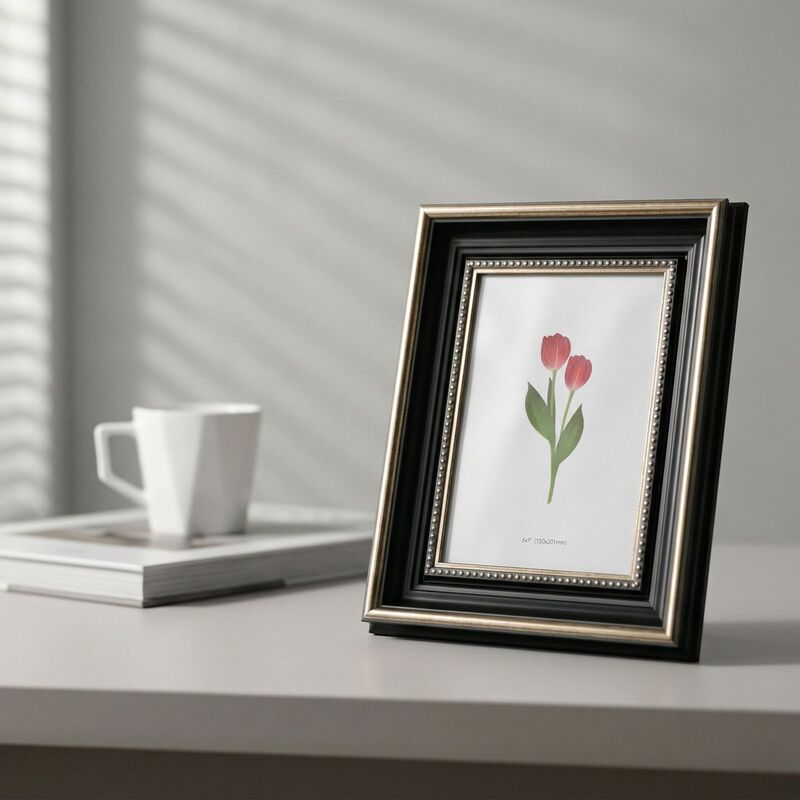 European-Style Vintage Beaded Edge Picture Frame Photo Frame Rectangular 16inch 18inch Photo Frame Children's Oil Pastel Photo Frame Display