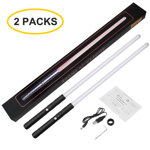 Cross-border best-selling RGB metal handle lightsaber charging version sound and light lightsaber two-in-one color-changing fighting glowing toy