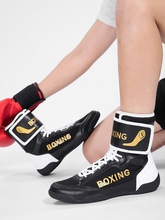 跨境厂家直销男款大码高帮舒适摔跤鞋格斗训练耐磨防滑拳击鞋外贸