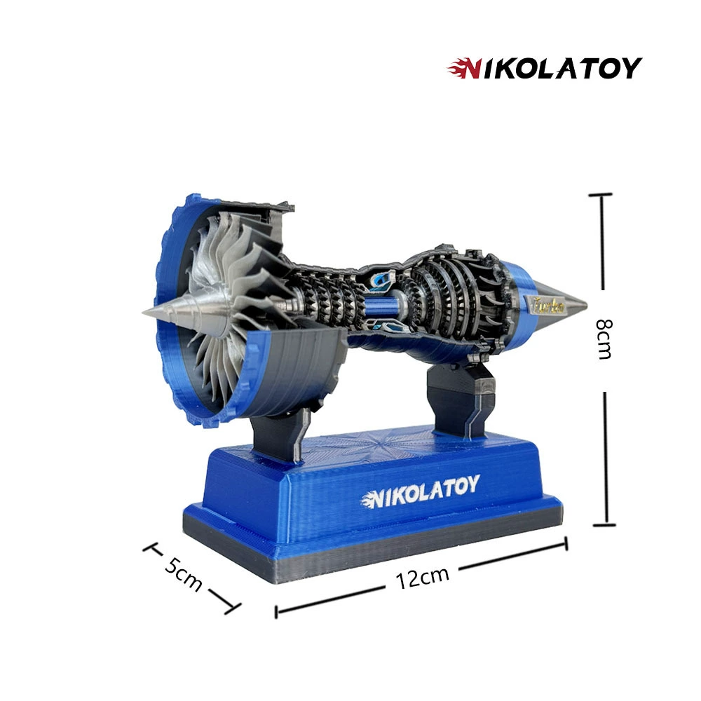 NIKOLATOY Aviation Engine Mini Model Trent900 aircraft turbofan engine model can be started