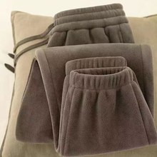 清仓捡漏专柜撤回加绒运动裤男秋冬季宽松大码加厚长裤子保暖卫裤