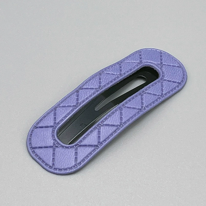 Hairgrip clip, Korean-style bangs hairpin, simple elegant faux-leather look, multi-color options