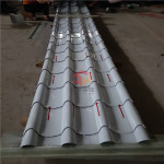 四合院 集散中心 青灰色仿古琉璃瓦 0.6厚黑色磨砂仿古彩钢瓦