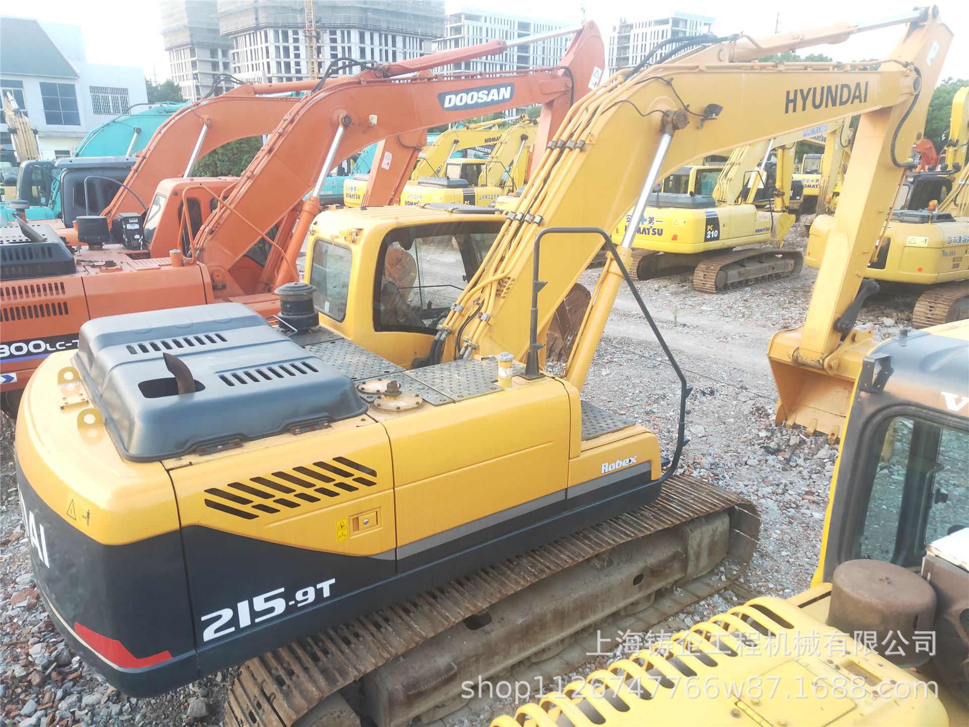 九成新中型挖掘机R215-9T 挖机21吨钩机