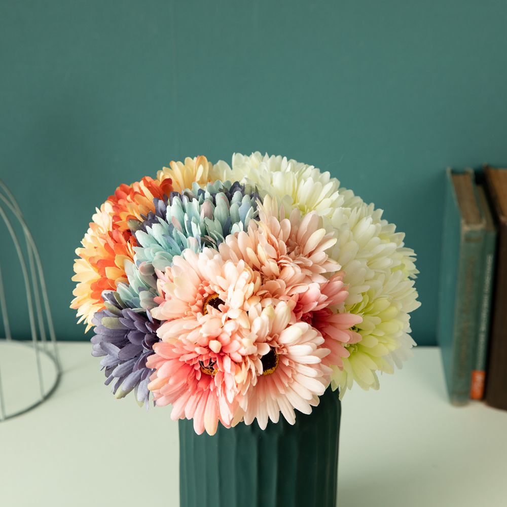 Simulated Flower Freesia Bouquet Manufacturer Sales Wholesale African Daisy Artificial Flowers Home Wedding Handheld Flowers GF16183A