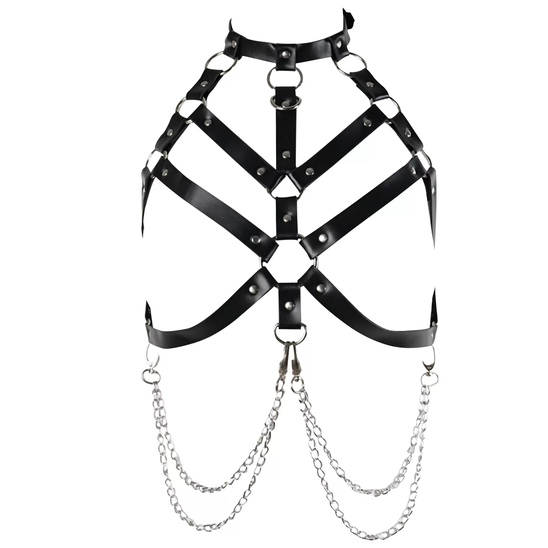 时尚胸链配饰穿戴服饰一件代发跨境新款可调皮革sm情趣束缚衣女用