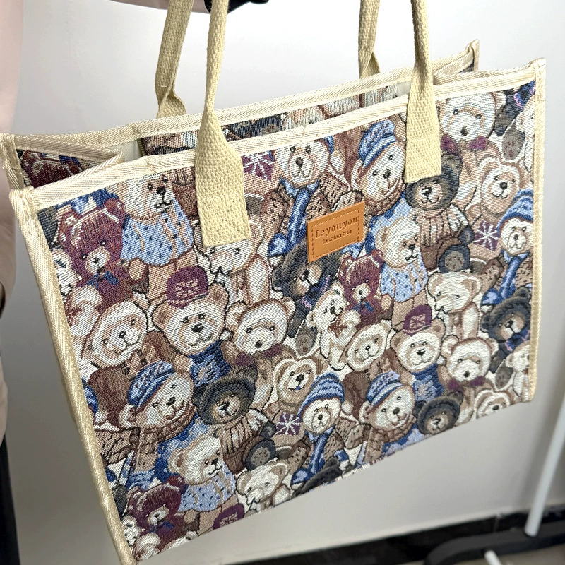 2025 новый медведь большой емкости подмышки Тотт сумки высокого класса пригородные большие сумки темпераментный выход на одно плечо