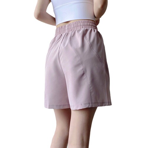 Women's sports shorts quick-drying summer high-waisted loose thin badminton pants five-quarter pants yoga fitness pants