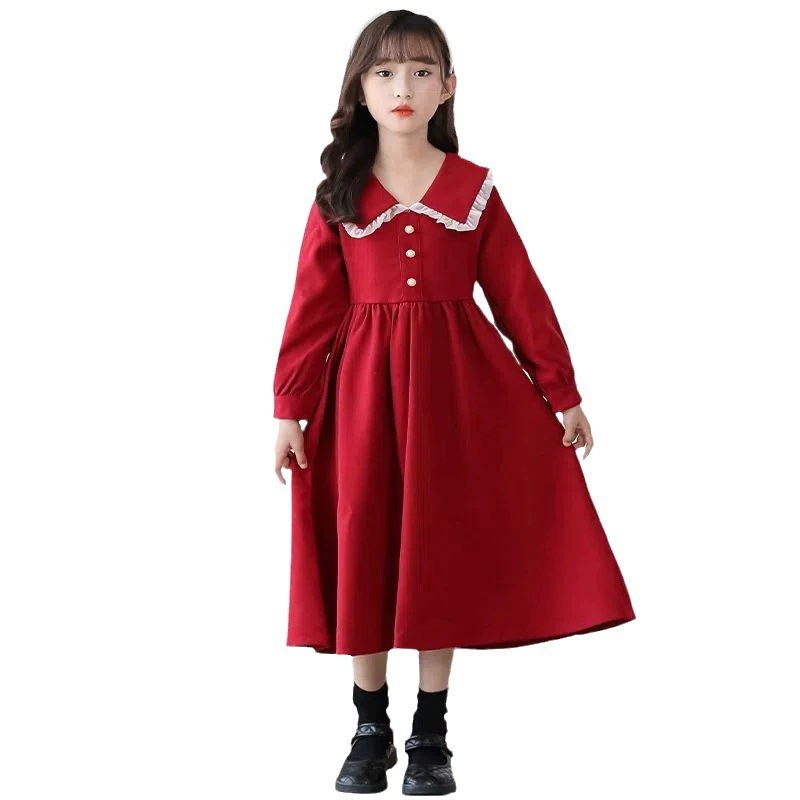 Dress, autumn solid uniform, universal girl doll, long-sleeve, small princess costume, for teenagers