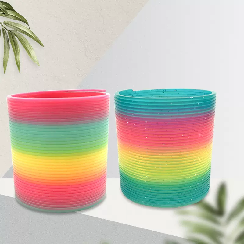 跨境大号彩虹圈玩具互动弹簧圈早教玩具地摊货源批发广告礼品