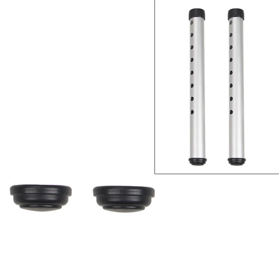 Anti-Slip, Wear-Resistant Stainless Steel Walker Ayaqaltılar (Kovriklər) - a-pair-of-black-walker-sliding-covers